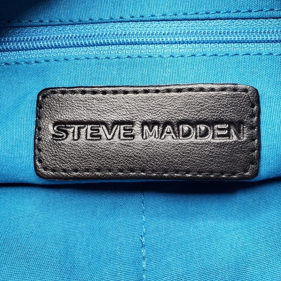 Steve Madden | Bohemian Blue Orange Embroidered Fringe Geometric Clutch Women's - Picture 8 of 9